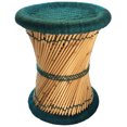 thumbnail image 1 of Natural Geo Tabouret d'Appoint en Murène - Tissé à la Main, Sarcelle, 1 of 4