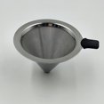 thumbnail image 3 of Shisuyan Stainless Steel Pour Over Coffee Cone Dripper Reusable Single Serve Coffee Maker (101x80mm), 3 of 8