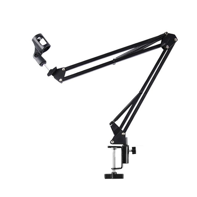 Desktop Mic Boom Arm, Desk Mounted Mic Boom Stand Metal for Recording Studio