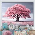 thumbnail image 1 of Designart Trees Oversized framed wall art decor, Tree White Framed Wall Art, Spring Awakening Pink Tree Serenade I , Pink Traditional White Framed Wall Art, 40x30 inches White Color Frame, 1 of 5