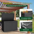 thumbnail image 4 of EasyUp Coffre de Terrasse en Résine de 45 Gallons, Coffre de Rangement Extérieur Verrouillable pour Meubles, Outils de Jardin et Rangement d'Outils, Boîtes de Rangement Extérieures Étanches (Noir), 4 of 7