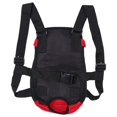 thumbnail image 2 of Chien de Compagnie Durable à la Mode Cinq Trous Sac à Dos à l'Avant de la Poitrine Sac de Transport Net (M Rouge), 2 of 3