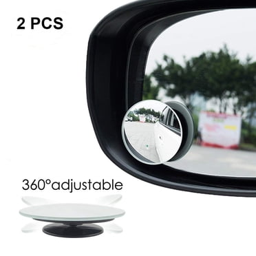 2Pcs 360 Degree Adjustable Blind Spot Mirror, 2" Round HD Glass Convex Car Blind Spot Mirror for Parking Rear View Mirror