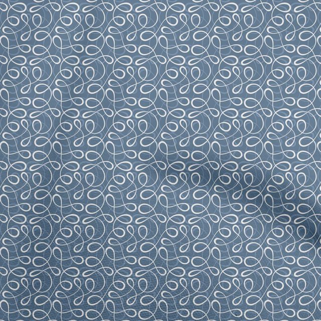 oneOone Polyester Spandex Blue Fabric Abstracts Fabric For Sewing Printed Craft Fabric By The Yard 56 Inch Wide