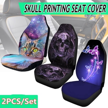 1/2PCS Universal Car Seat Covers Printing Front Seat Cover Protector Cushion