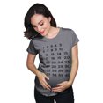 thumbnail image 2 of T-shirt de Maternité avec Calendrier, Compte à Rebours, Grossesse, Annonce de Bébé (Gris Chiné) - TG, 2 of 3