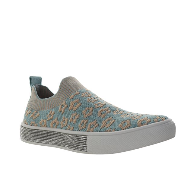 Bernie Mev Chaussures Plates en Tricot Soyeux pour Femmes avec Strass