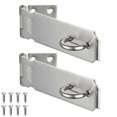 thumbnail image 1 of JQK Door Hasp Latch Lock 5 Inch Stainless Steel Safety Packlock Clasp Brushed Finish 2 Pack DL130-BN-P2, 1 of 5