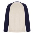 thumbnail image 4 of cfhntfmh Chandail à Col Rond pour Hommes Mode à Blocs de Couleur Manches Longues Chandail à Enfiler Hauts Chaud en Molleton Chandails de Base Automne Hiver Manteau, 4 of 6
