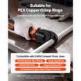 thumbnail image 2 of KFFKFF Cordless Mini Press Tool, 18V Electric Pipe Crimping Tool for 1/2", 3/4", 1" PEX Pipe Copper Rings, PEX Press Tool Kit with 2pcs Battery, 2 of 9