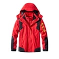 thumbnail image 2 of Qertyioot Plus Size Coat for Womens,Sprinting Suit Removable Three In One Or Two Piece Outdoor Ski Riding Suit Hooded Warm, 2 of 6