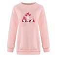 thumbnail image 4 of Pompotops Womens Summer Shirts Round-Neck Long Sleeve Tops Printed Regular Blouse Clearance, 4 of 4