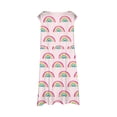 thumbnail image 5 of PMVFHDE Robe Florale Printemps Été pour Filles / Col Rond Sans Manches Tenue Décontractée / Tenue Légère pour Fête pour Tout-Petits à Préadolescents Rose,7-8, 5 of 5
