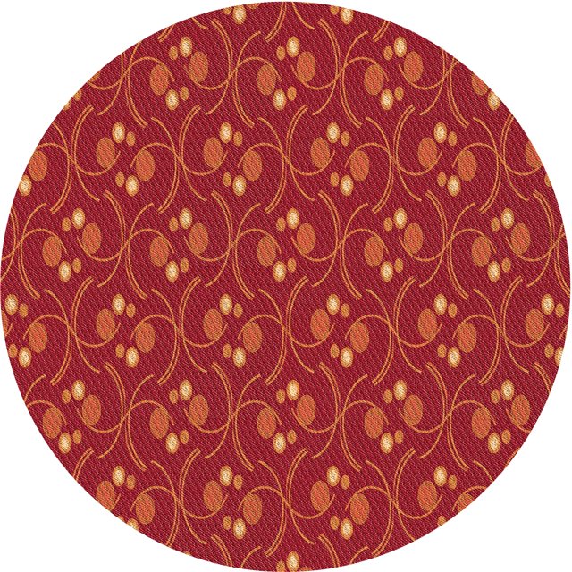 Ahgly Company Tapis d'Intérieur Ronds Transitionnels Lavables à la Machine Orange Rouge Orange, 6 Pieds Rond