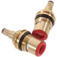 thumbnail image 2 of 2PCS Replacement Thickened Water Faucet Cartridge Hot Cold Bathroom Tap Disc Core for Home (Red), 2 of 8