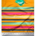 thumbnail image 3 of oneOone Cotton Cambric Fabric Stripe & Floral Panel Print Fabric BTY 56 Inch Wide, 3 of 3