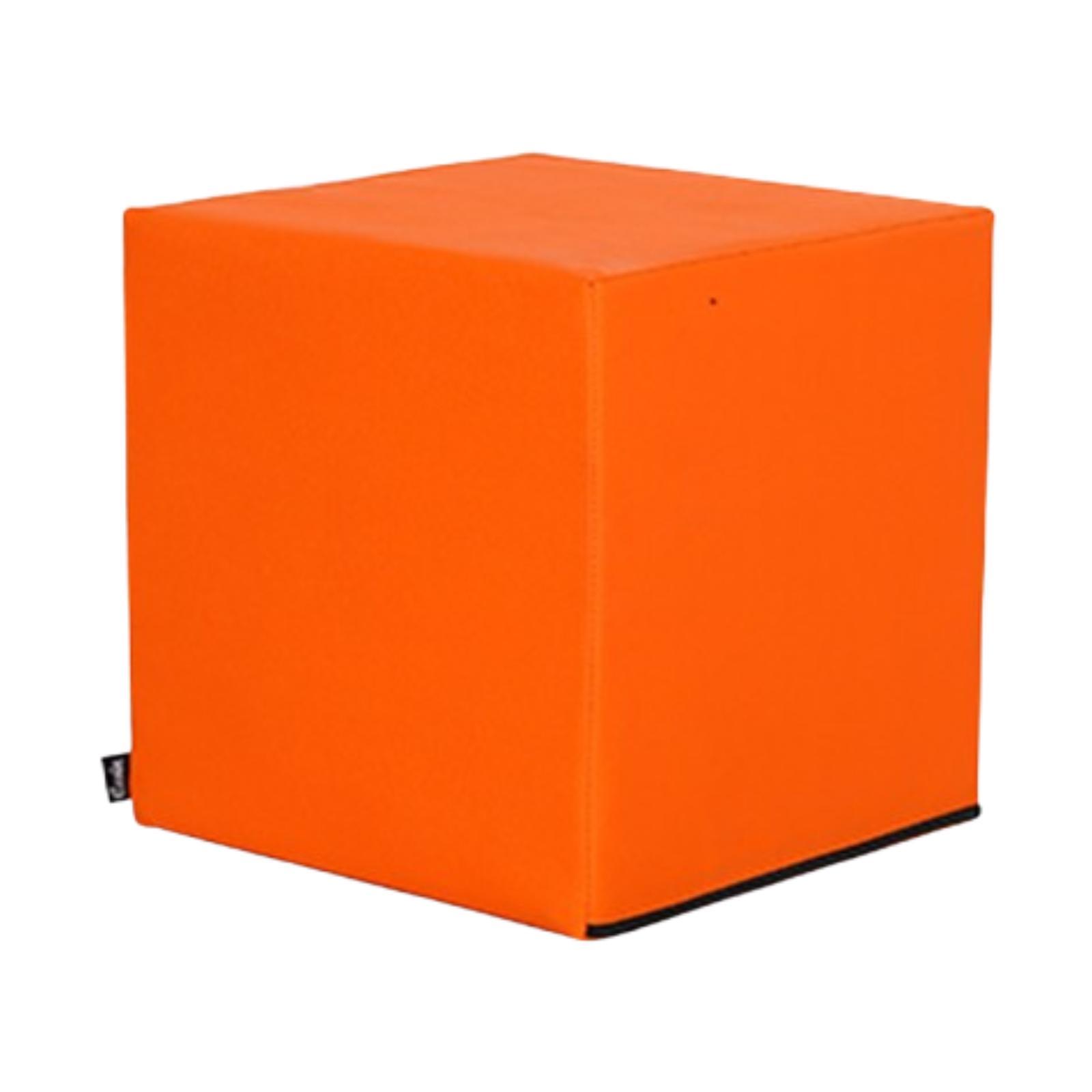 Lipstore Cube Stool Accessories Lounge Brick for Office Dressing Stretching Orange