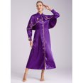 thumbnail image 3 of Manyakai Robe de Collation des Grades pour Femmes Juge Pasteur Robes Manches Longues Thème Halloween Fête Performance Violet 3TG, 3 of 8