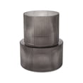 thumbnail image 3 of Anko Ribbed Smoke Glass Vase, 3 of 4
