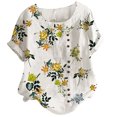 thumbnail image 2 of SMihono T-Shirt Surdimensionné pour Femmes Mode Femme Décontracté Col Rond Blouse Imprimée T-Shirt à Manches Courtes Hauts d'Été Hauts Décontractés d'Été pour Femmes, 2 of 4