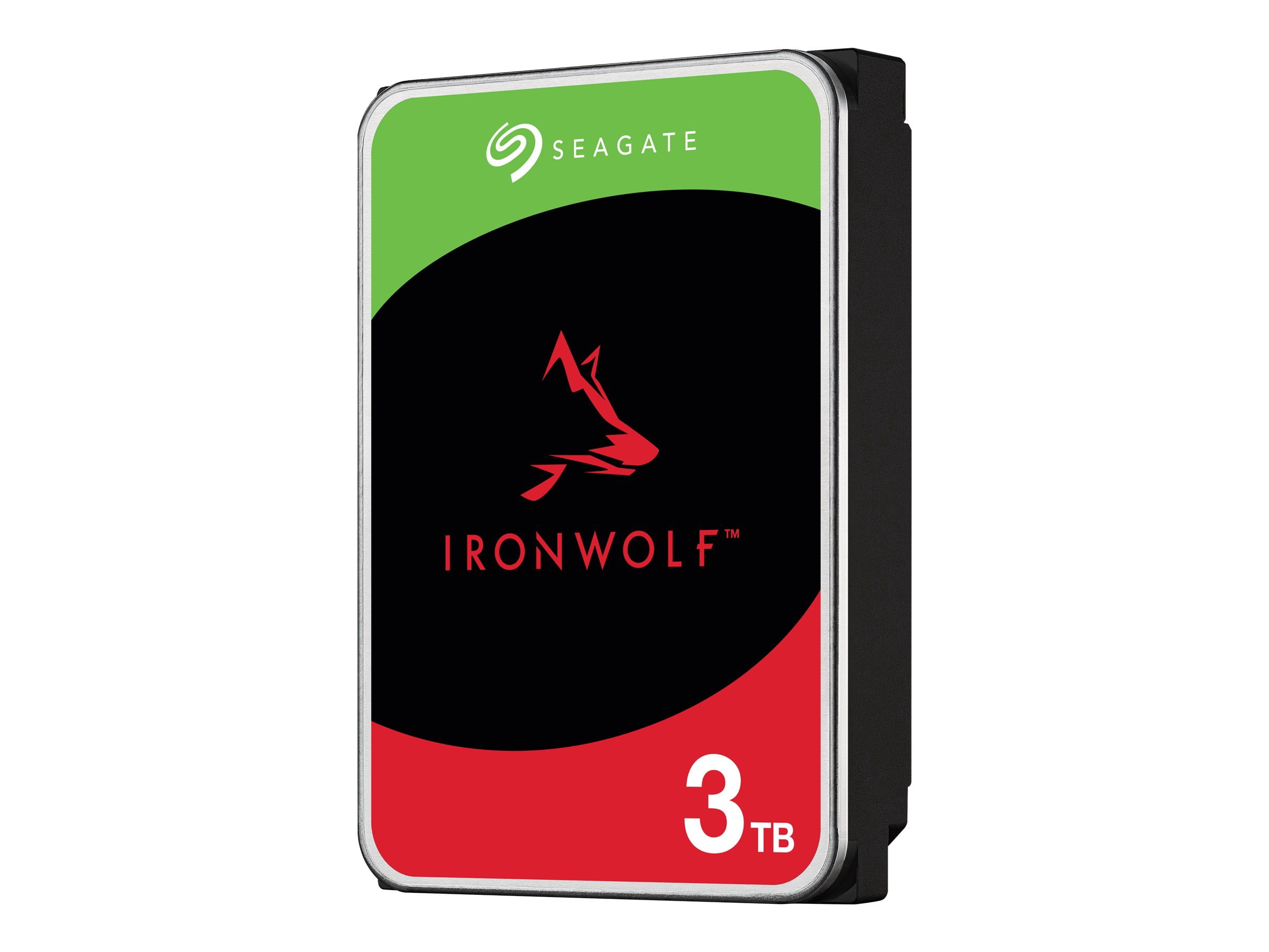 Seagate IronWolf ST3000VN006 - Disque Dur - 3 To - Interne - SATA 6 Gb/s - 5400 Tr/min - Mémoire Tampon : 256 Mo - avec 3 Ans de Récupération de Données Seagate Rescue