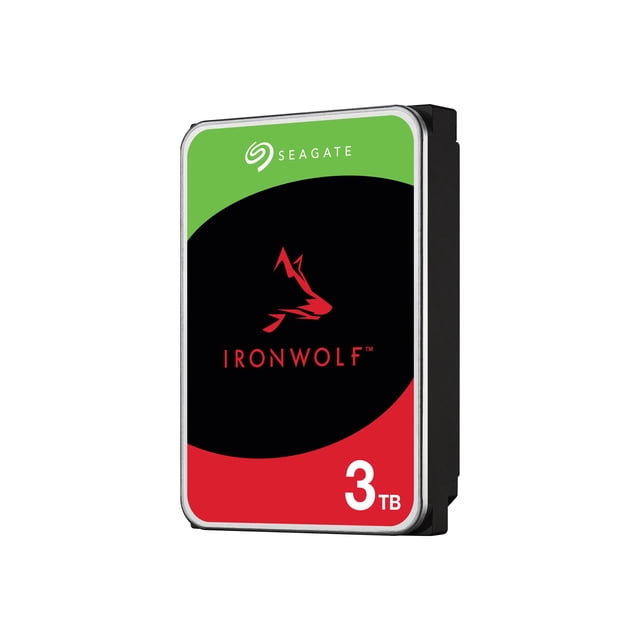 Seagate IronWolf ST3000VN006 - Hard drive - 3 TB - internal - SATA 6Gb/s - 5400 rpm - buffer: 256 MB - with 3 years Seagate Rescue Data Recovery
