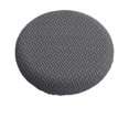 thumbnail image 2 of 14 Inch Round Chair Cover Counter Stool Covers Slipcovers For Bar Stools Bar Stools Covers Seat Covers For Bar Stools, Dark Gray(1PCS), 2 of 6