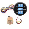 thumbnail image 2 of Digital Boat Water Temp Oil Pressure Voltmeter with Triple Gauge Set, High Clarity Digital Display, Reliable Reminding System for Cars, RVs, Trucks, Boats, Yachts, and, 2 of 7