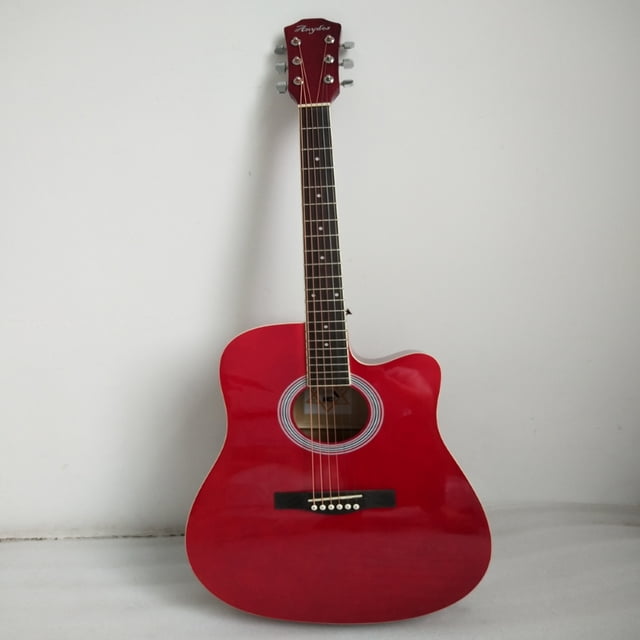 Cutway RED Colour Dreadnaught Style Acoustic Guitar