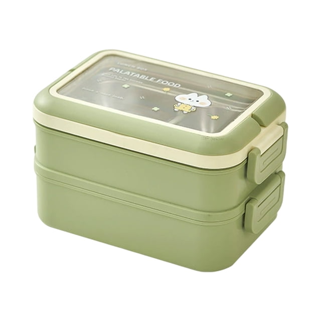 Border Student Bento Box Children Sealed Fruit Box Salad Box Work Microwave Lunch Box Chopsticks Dip Container Cute Kids Bento Lunch Box