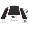 thumbnail image 3 of EGNMCR Housse de Table de Camping et de Randonnée Pique-Nique et Nappe Ajustée, Ensemble de 3 Pcs, Nappe en Tissu Oxford Essuyable avec Dos Élastique pour la Maison Intérieur Poche Anti-Poussière, 3 of 6