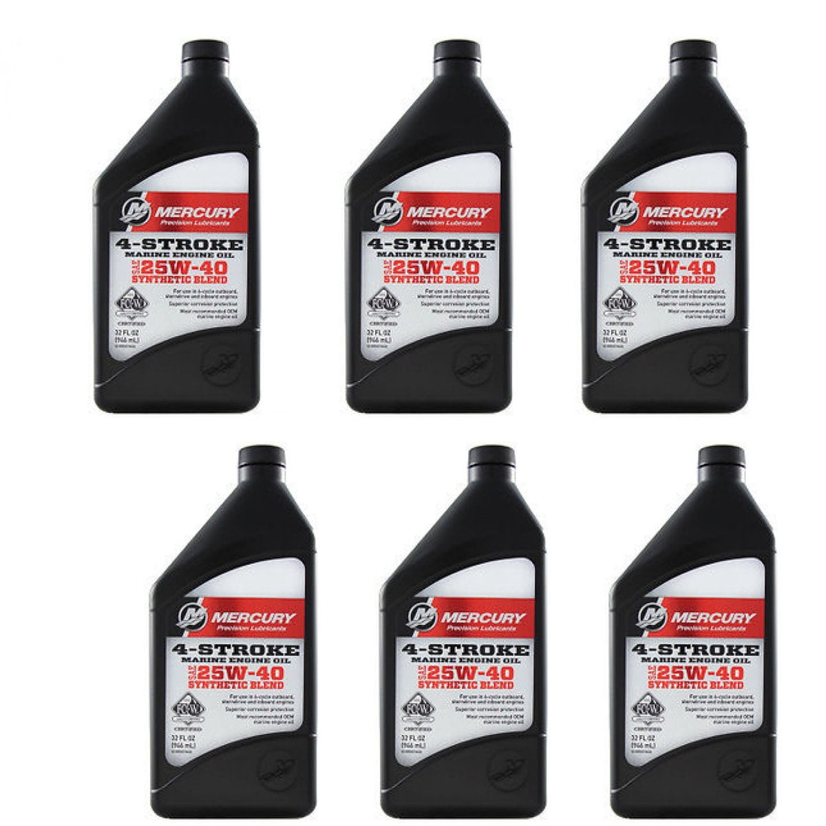 25W40 INBOARD/STERNDRIVE Oil QUARTS, Pack of 6