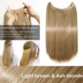 thumbnail image 2 of Extensions de Cheveux Invisibles 20” Miracle Secret Fish Line Postiches Cheveux Synthétiques Lisses Soyeux, 2 of 4