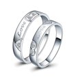 thumbnail image 1 of Bagues de Promesse Cœur Uniques pour Elle Ses Fiançailles Alliance Saint-Valentin, 1 of 5