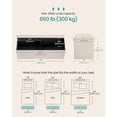 thumbnail image 2 of SONGMICS 43 Inches Folding Storage Ottoman Bench, Storage Chest, Footrest, Padded Seat, Cream White, 2 of 5