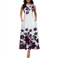 thumbnail image 2 of Ketyyh-chn99 Robe T-Shirt Femme Grande Taille Robe Soleil Robes pour Femme Robe d'Été Manche à Volants Ample Fluide Plissée Mini-Robe Blanc,P, 2 of 5