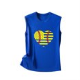 thumbnail image 3 of Birdeem Fashion Women Printing Round-Neck Sleeveless Block Shirts Tunic Tee Tops, 3 of 5