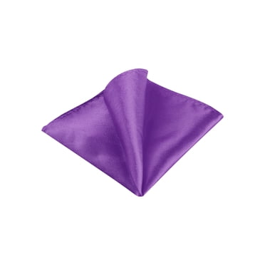 INSPIRE CHIC Men's Pocket Squares Solid Color Handkerchiefs for Wedding Party Violet