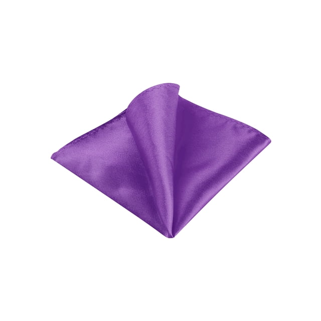 INSPIRE CHIC Men's Pocket Squares Solid Color Handkerchiefs for Wedding Party Violet