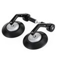 thumbnail image 1 of Pair 22mm Custom Handle Bar End Mirrors Anti Glare 4" Round Black Billet Quality, 1 of 7