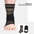 thumbnail image 4 of Ankle Support Sleeve Compression Sports Brace For Running Gym Foot Injury Recovery Knitted Nylon With Copper Fiber Breathable Support For Joint Stability Black M Size For Comfortable Wear, 4 of 9