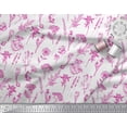 thumbnail image 3 of Soimoi Rose Moss Tissu Georgette Feuilles et Imprimé Floral d'Onagre 1 Yard 42 Pouces de Large, 3 of 3