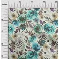 thumbnail image 2 of oneOone Cotton Poplin Teal Green Fabric Florals Craft Projects Decor Fabric Printed By The Yard 42 Inch Wide-R1, 2 of 4