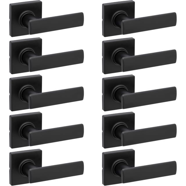 Breton Poignée de Porte Mate pour Couloir, Déco Moderne, Quincaillerie de Porte, Poignée de Porte Réversible pour Hall/garde-Robe, Finition Encastrée Microban