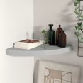 thumbnail image 1 of vidaXL Floating Corner Shelf Grey 35x35x3.8 cm MDF, 1 of 4