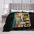 thumbnail image 2 of DouZhe Ultra-Doux Micro Polaire Léger Couverture de Lit en Flanelle, Rétro Game Controller Gamer Imprimer Confortable Chaud Throw Blankets, 40" X 30", 2 of 6