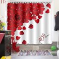 thumbnail image 3 of Agiferg Rideaux de la Saint-Valentin Rideau de Douche de la Saint-Valentin Lumières Baignoire avec Rideaux Imperméables et Inodores, Ensemble de Salle de Bain Trois Pièces, Incluant des Crochets, 3 of 4