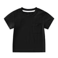 thumbnail image 2 of Hiiyo Big Boys T-Shirt Solid Color Short Sleeve Pocket T Shirt, Sizes 2-13, 2 of 4
