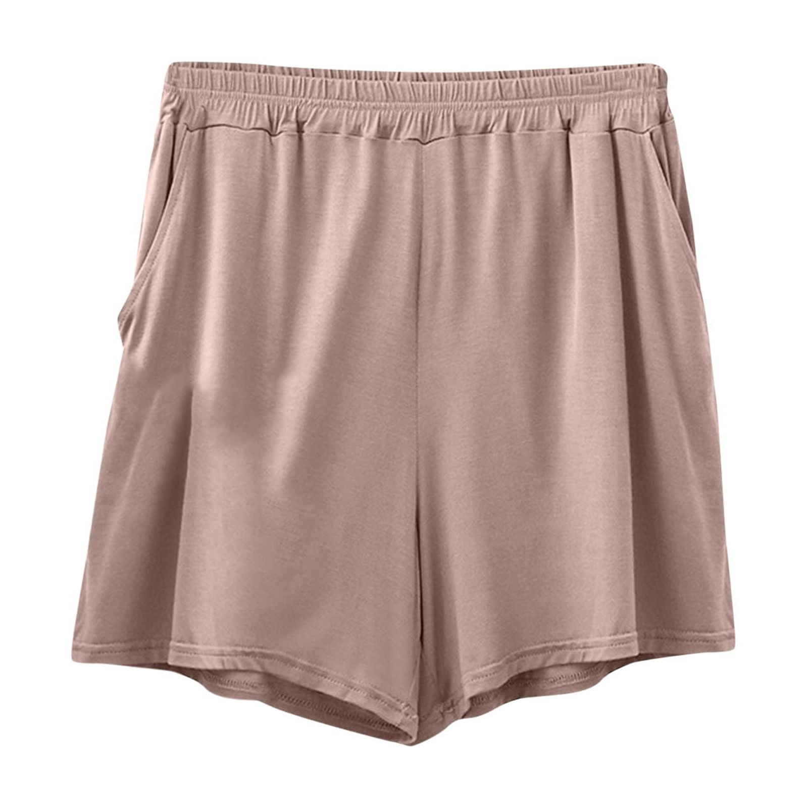 AherBiu Shorts Grande Taille pour Femmes, Pyjama Taille Haute, Shorts à Jambes Larges, Bas de Pyjama Confortables et Doux, Shorts