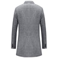 thumbnail image 3 of RKSTN Jackets for Men Fall Fashion Solid Color Pocket Zipper Long Sleeved Double-layer Collar Wool Coat Mens Coats, 3 of 3